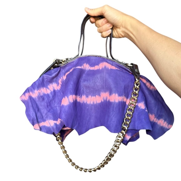 Vivienne Westwood Handbags - COMING SOON Vivienne Westwood Purple & Pink Tie-Dye Leather Bag w Gold Chain